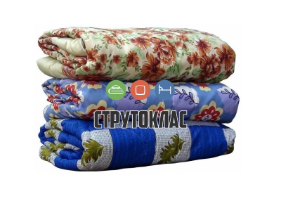 Одеяло синтепон 1,5 спальное 140×200 чехол полиэстер