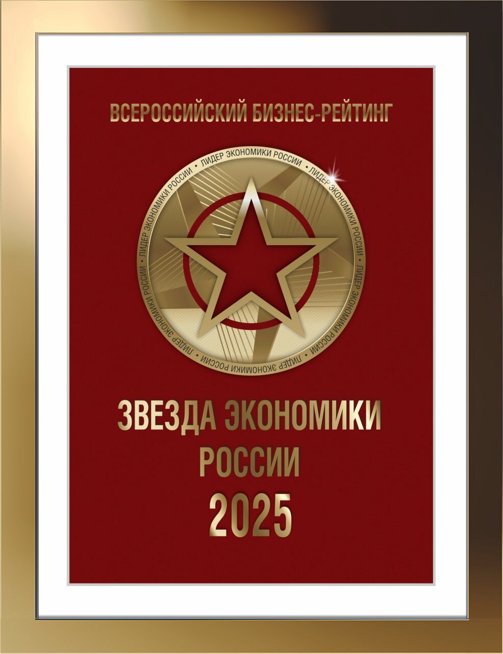 Грамота «Звезда экономики России 2025»
